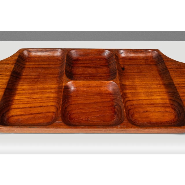 Brown Mid-Century Organic Modern Serving Tray / Catchall Carved From Solid Burmese Teak, C. 1970s For Sale - Image 8 of 18