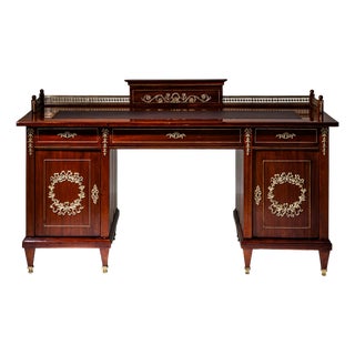 Empire Style Desk, Late 19th Century For Sale