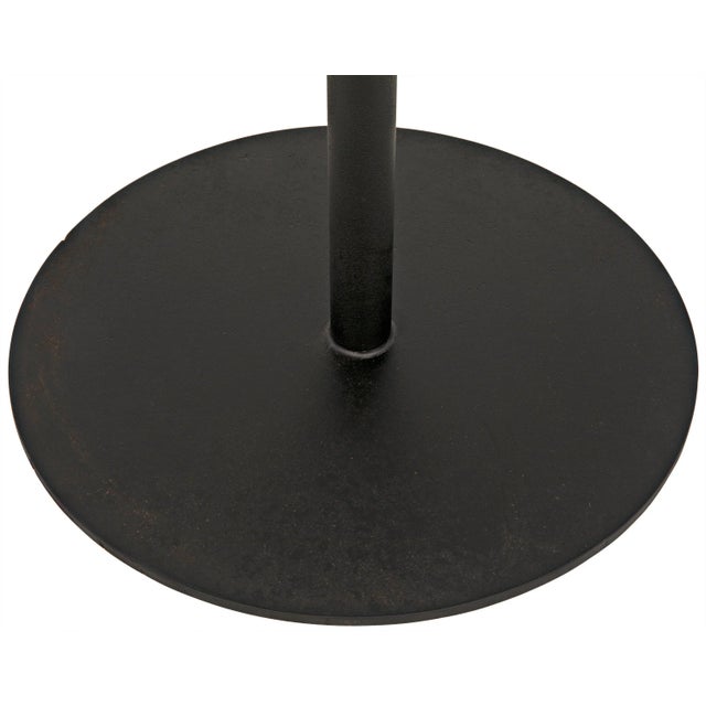 2020s NOIR Ford Small Teak Side Table with Black Metal Base For Sale - Image 5 of 6