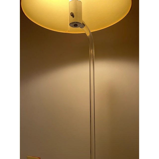 1970s Chrome and Lucite Floor Lamp For Sale - Image 4 of 13