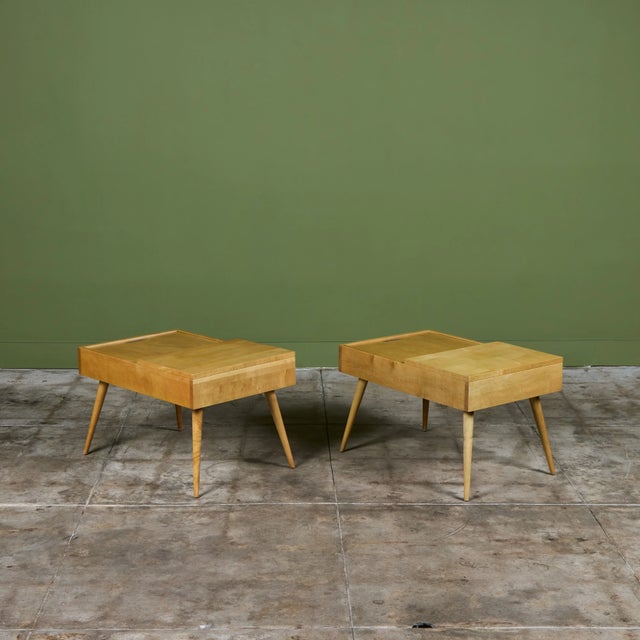 Pair of John Keal Side Tables for Brown Saltman For Sale - Image 10 of 18