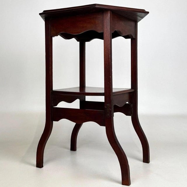 19th Century Antique English Edwardian Mahogany Side Table, 1890s For Sale - Image 5 of 12