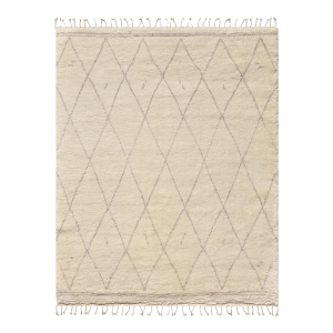 Pasargad Home Moroccan Ivory Wool Area Rug- 7' 9" X 9' 9"