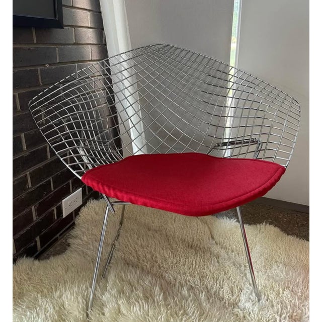 Mid-Century Modern Like New Knoll Bertoia Diamond Lounge Chair For Sale - Image 3 of 3