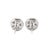 Unisex 18k White Gold Gia 1.21ctw Round Brilliant Cut Diamond Halo Stud Earrings, A Pair For Sale - Image 4 of 10