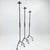 Hand Forged Iron Candelabra Set of 3 (100-120cm) Antique Copper Finish Classic Spindle Node Floor Set For Sale - Image 6 of 7