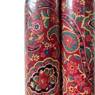Vintage Schumacher Red Paisley/Floral Wallpaper #161052 - 2 Rolls - 135 Sq Ft For Sale