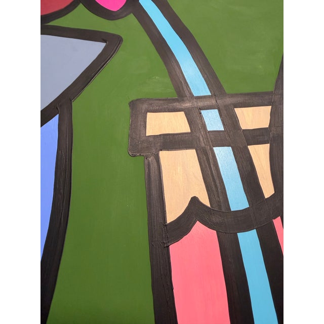 Rare 1991 Charles Houska Original Pop Art Painting - Early Career "Origin" Work - Acrylic/Gouache on Paper For Sale - Image 4 of 12