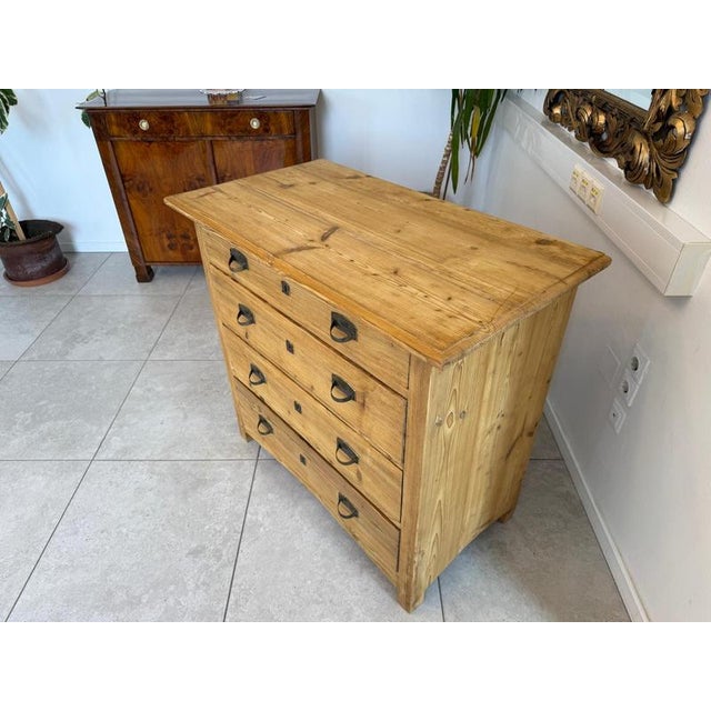 Antique Art Nouveau Chest of Drawers with Four Drawers, 1920s For Sale - Image 3 of 11