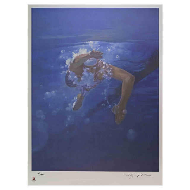 Kim Hyang, Swimmer, Lithograph, 2008 For Sale