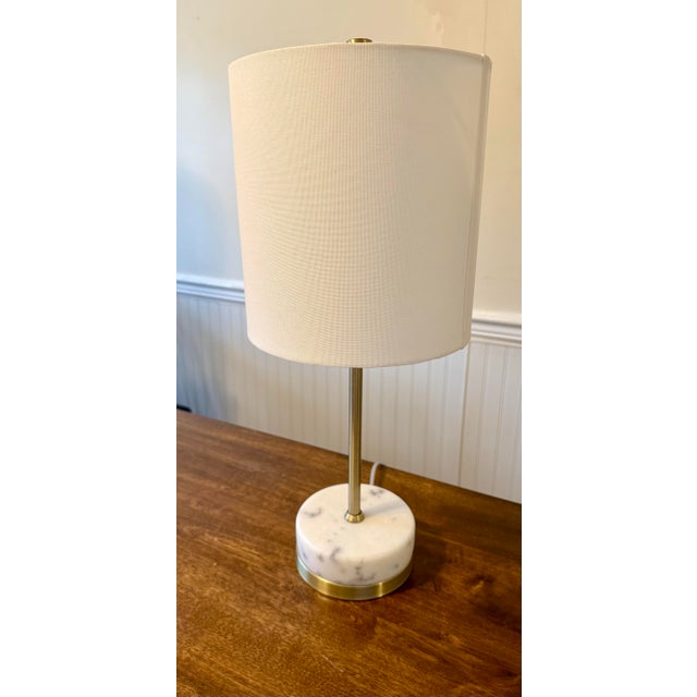 Marble Base Stick Lamp For Sale - Image 9 of 12