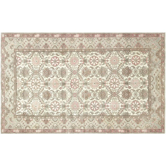Textile 1960s Turkish Oushak Rug For Sale - Image 7 of 7