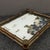 Traditional Vintage Rosewood Bamboo-Form Frame & Porcelain Landscape Tea Tray For Sale - Image 3 of 9