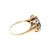 Contemporary Mid-Century 10k Yellow Gold Synthetic Blue Spinel Birthstone Ring, Size 6.75 For Sale - Image 3 of 5