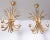 Metal Gilded Brass Wheat Sheaf Chandeliers, Italy, 1970s, Set of 2 For Sale - Image 7 of 11