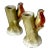 1940s Vintage Czechoslovakia Ceramic Bird on Log Double Bud Vases- a Pair For Sale