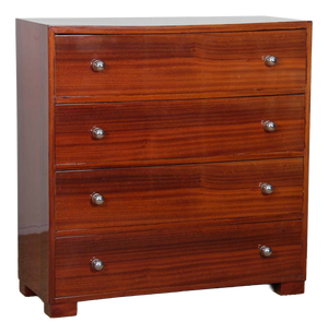 Large Art Deco Mahogany Chest of Drawers, 1940s