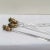 1990s Pineapple Topped Stir Sticks Gold and Crystal - Set of 4 For Sale - Image 5 of 6