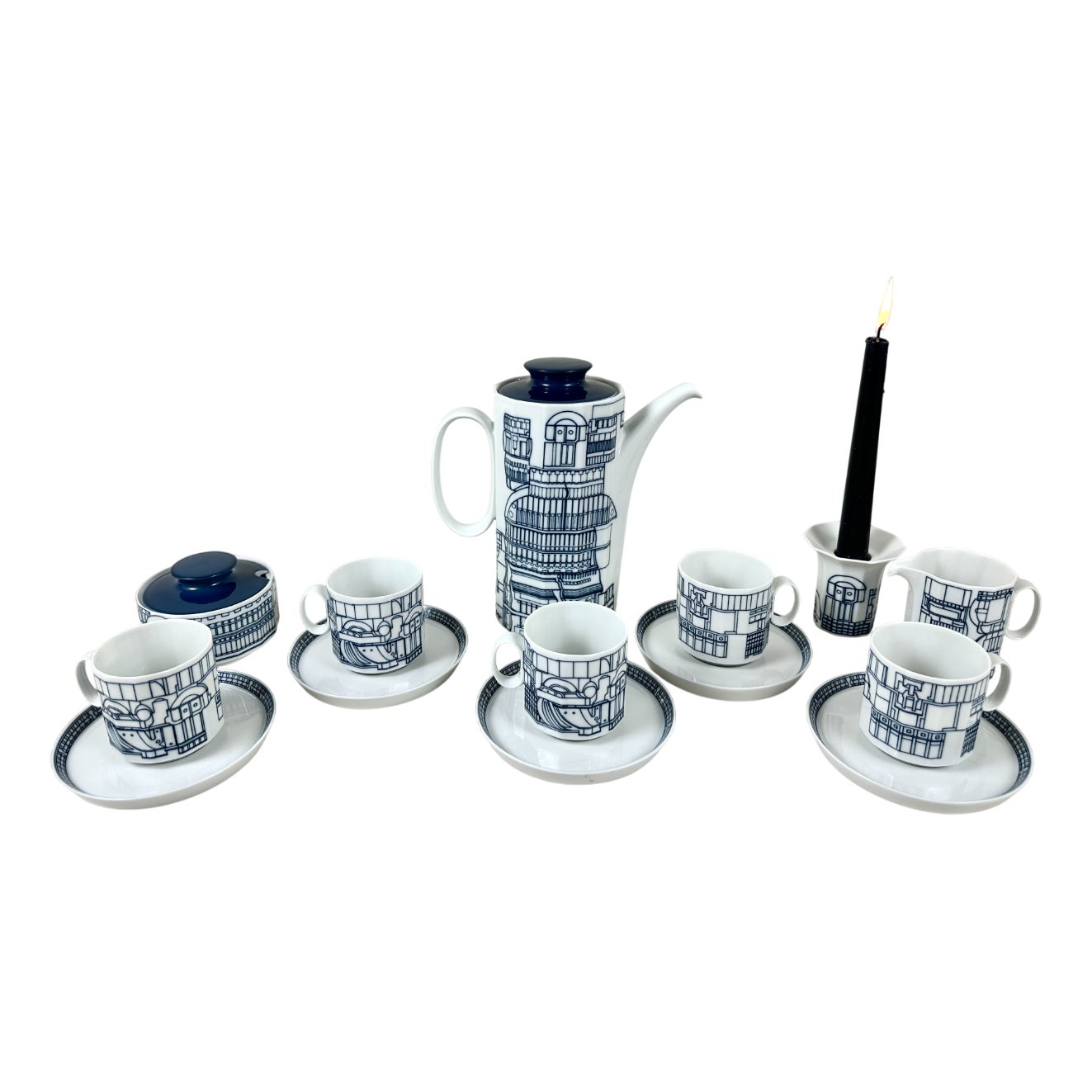 Vintage Dinnerware Set by Eduardo Paolozzi for Rosenthal, 1970s, Set of ...