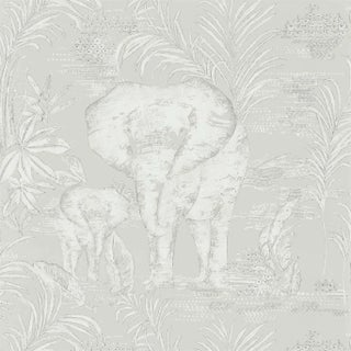 Harlequin Kinabalu Wallpaper in Silver - a Sample For Sale