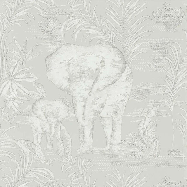 Harlequin Kinabalu Wallpaper in Silver - a Sample For Sale
