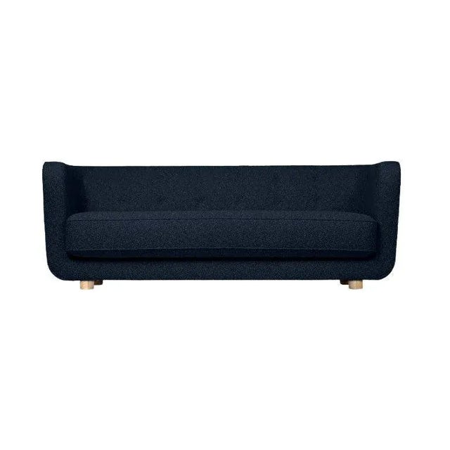Blue and Natural Oak Sahco Zero Vilhelm Sofa by Lassen For Sale - Image 9 of 9