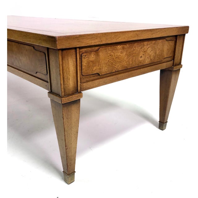 Mid Century Drexel Triune Mahogany Burl Coffee Table Chairish