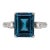 4Ct London Blue Topaz Estate Ring With Natural Diamond Accents: Solid 10k Gold, Size 6.75 For Sale