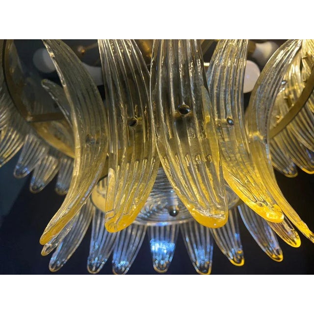 Vintage Italian Palmette Chandelier, Murano, 1990s For Sale - Image 3 of 13