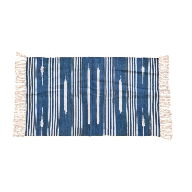 Boho Chic Jessamine Rug, 9x12, Blue & White For Sale - Image 3 of 3