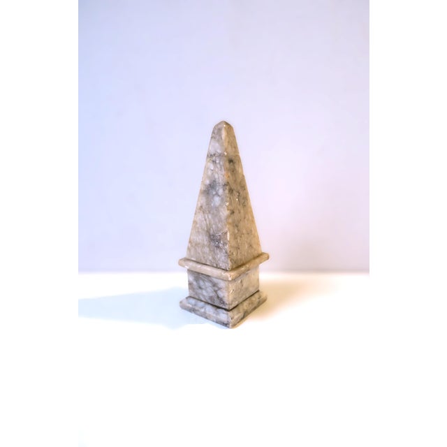 Italian Alabaster Marble Obelisk, Circa Early 20th Century For Sale - Image 14 of 16