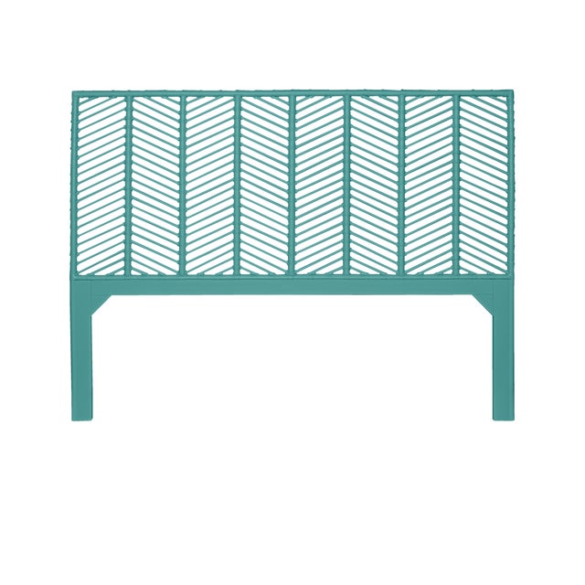 Not Yet Made - Made To Order Liam Platform Bed King - Turquoise For Sale - Image 5 of 12
