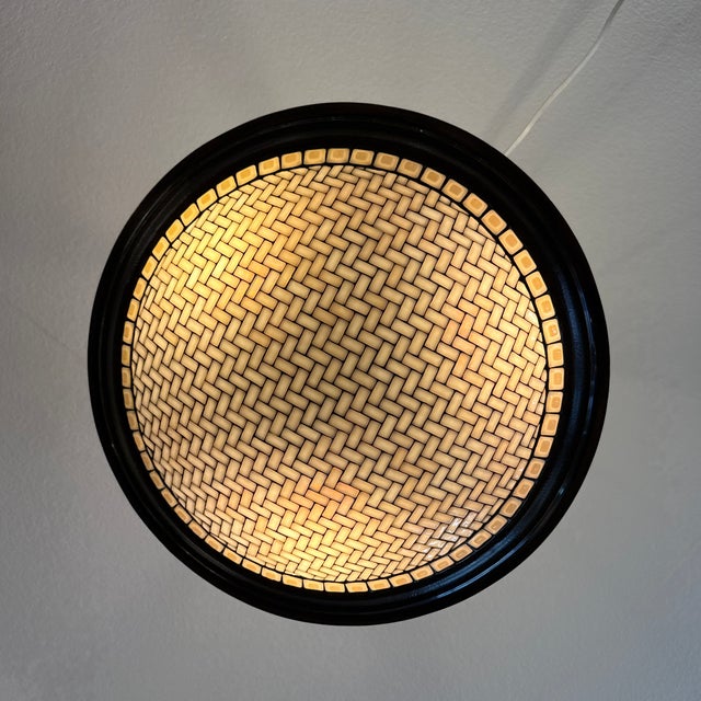 Hilliard Lamps Hilliard Lamps Woven Dome Tiled Pendant For Sale - Image 4 of 12