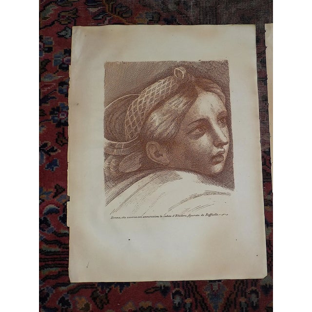These large authentic antique 18th century etchings are from a fine, rare portfolio of sepia etchings after the original...