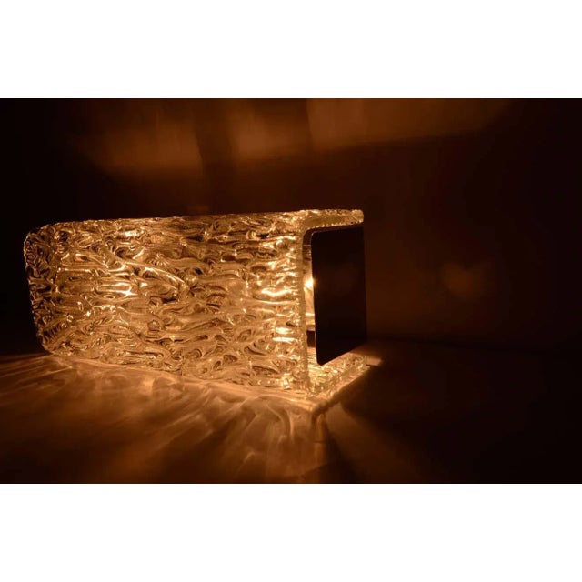 Wall Lamp with Textured Glass by Kalmar, 1950s For Sale - Image 6 of 8