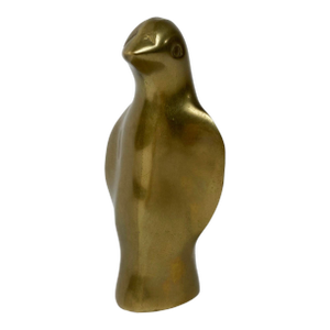 Vintage MCM Style Brass Penguin Paper Weight