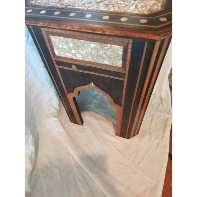 Shell Inlay Syrian End Table For Sale In San Antonio - Image 6 of 9