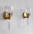Gold Italian Murano Crystal Glass and Brass Wall Sconces, 1990s, Set of 2 For Sale - Image 8 of 18