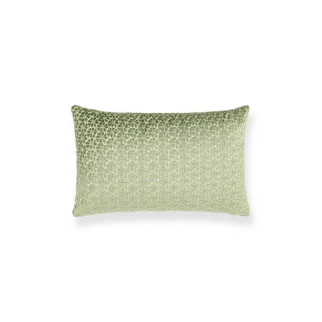 Contemporary The House Of Scalamandré Petal Velvet Lumbar Pillow In Meadow For Sale - Image 3 of 3