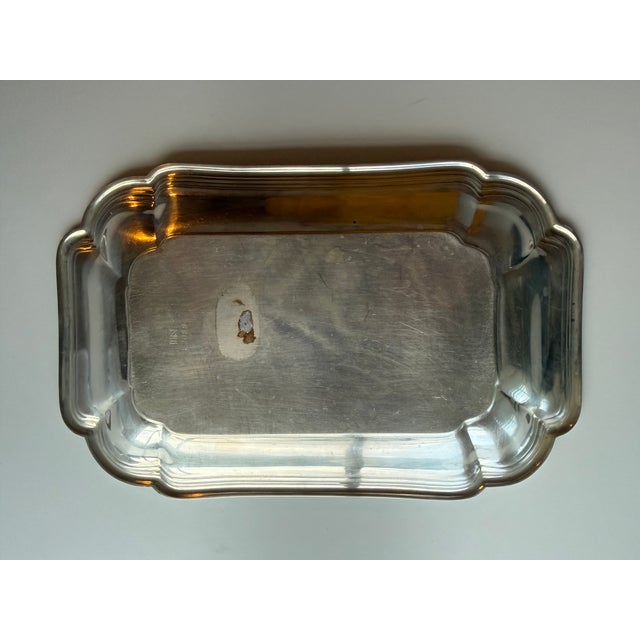 The Silver-plated Catch All Tray 9x6 stamped: IS E2088 International Silver Company is an antique silver plate tray from...