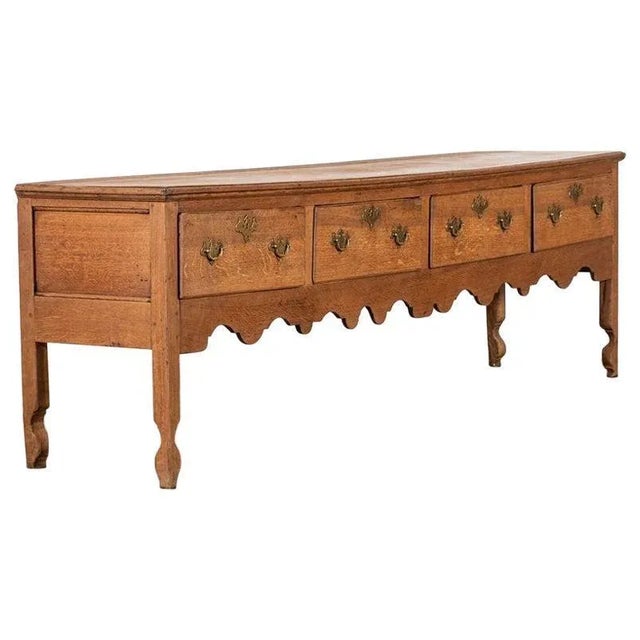 Large Early 19th Century English Oak Dresser Base, 1800 For Sale - Image 13 of 13