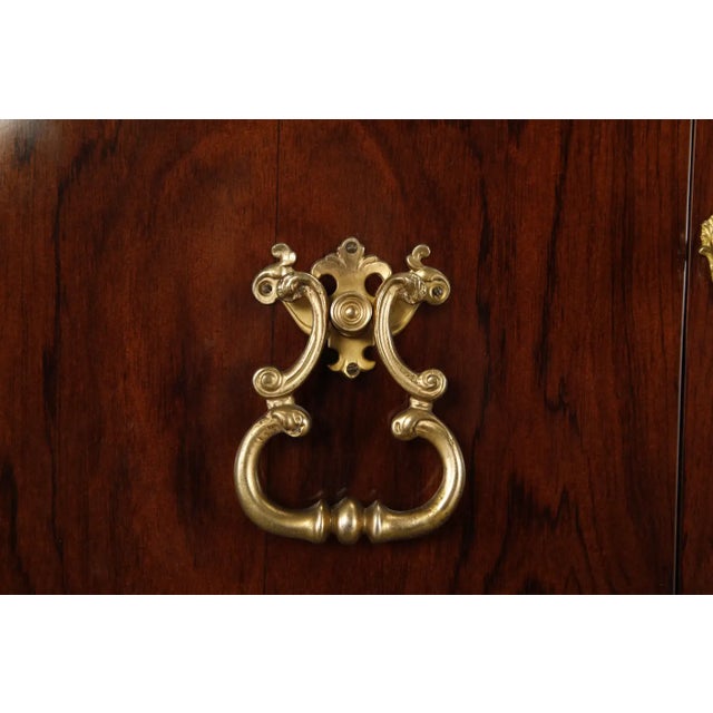 Brass Aldo Tura Lacquered Goatskin, Rosewood and Brass Italian Bar Cabinet, 1950s For Sale - Image 8 of 18