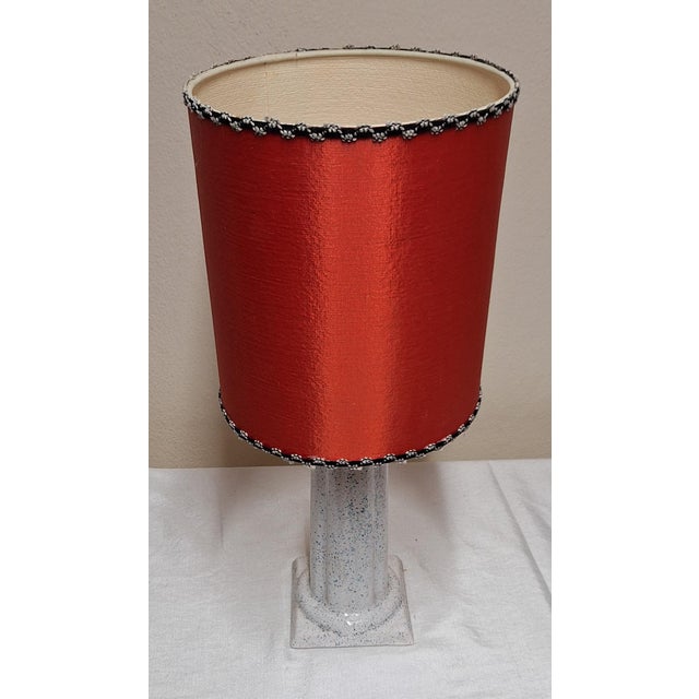 1980s Vintage Table Lamp with White Ceramic Base, 1980s For Sale - Image 5 of 8