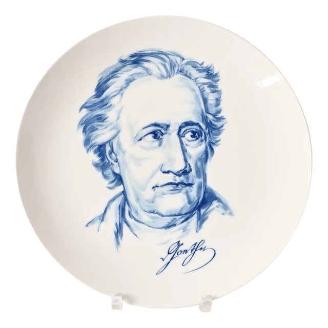 Johann Wolfgang Von Goethe Decorative Plate from Meissen, 1971 For Sale