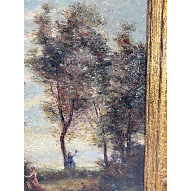 After Jean-Baptiste Camille Corot, Dance of the Nymphs, 19th Century, Oil Painting on Canvas, Framed For Sale - Image 10 of 14