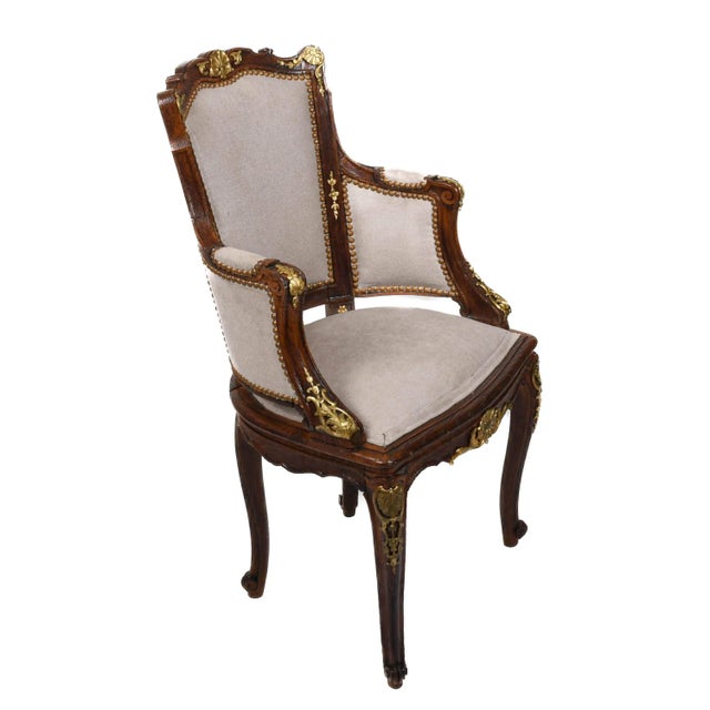 Early 20th Century Early 20th Century Antique French Louis XVI Parlor Chair For Sale - Image 5 of 7