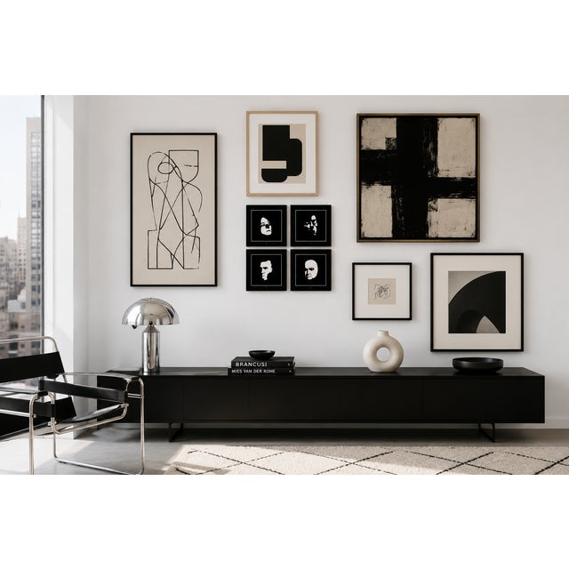 A striking set of four 1968 black-and-white silhouette portraits by listed American artist Earl Wade Hubbard (1924–2003)....