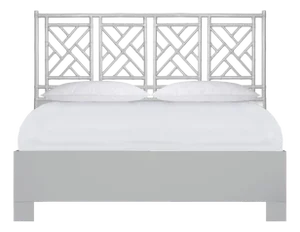 Chippendale Standard Bed California King - Light Gray