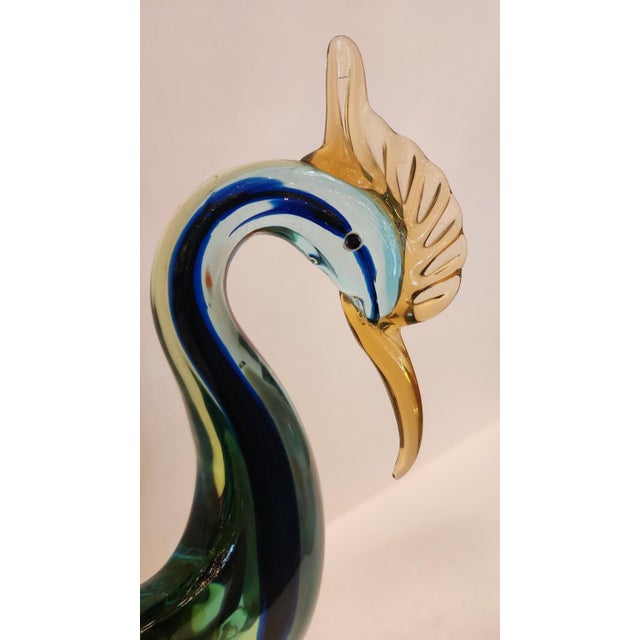 Mid 20th Century Murano Style Crane Sculpture For Sale - Image 4 of 6