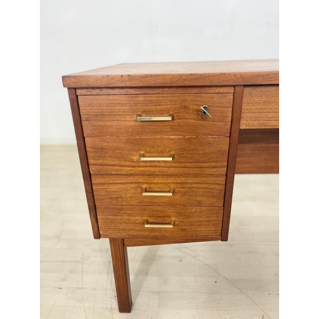 Mid-Century Danish Teak Desk, 1960s For Sale - Image 3 of 17